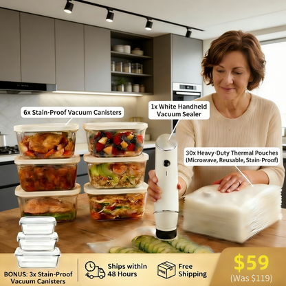 Sealix™ Handheld Vacuum Sealer & Food Storage Kit