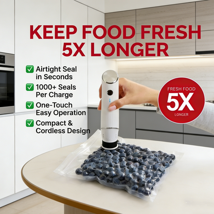 Sealix™ Handheld Vacuum Sealer & Food Storage Kit